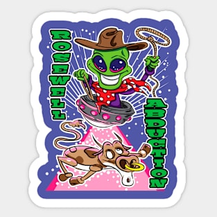 Rosewell Abduction Alien Abduction Cow Sticker